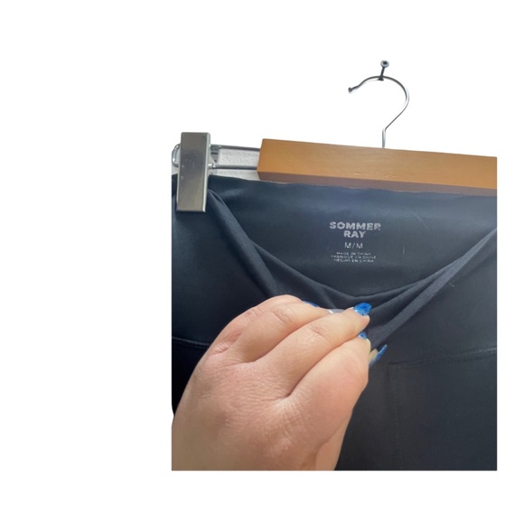 Sommer Ray x Urban Planet High waist rainbow stripe black leggings - Picture 2 of 3